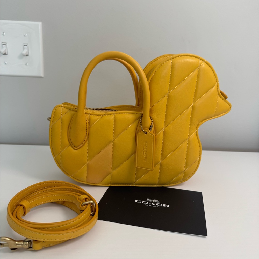 Coach runway duck bag with quilting